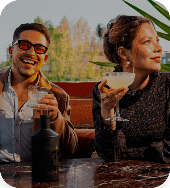 Couple with drinks